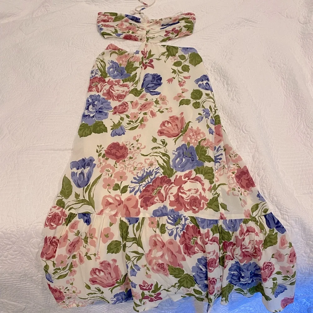 Reformation Riya Cutout Floral Print Midi Dress - Picture 8 of 10